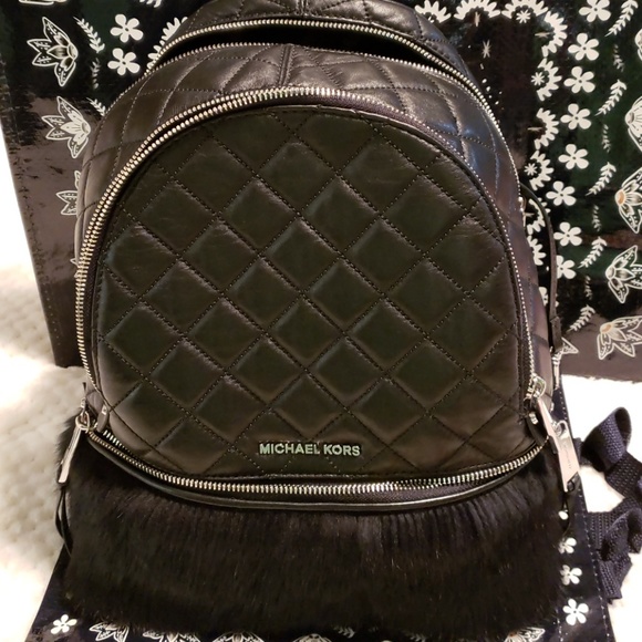 Michael Kors fur backpack purse - Picture 1 of 5
